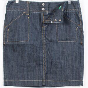 United Colors of Benetton Women's Mini Skirt 42 Blue Denim Cotton
